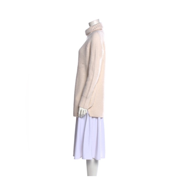 Hatch Maternity Merino Wool Waffle Turtleneck in Cream size XS - Picture 3 of 8